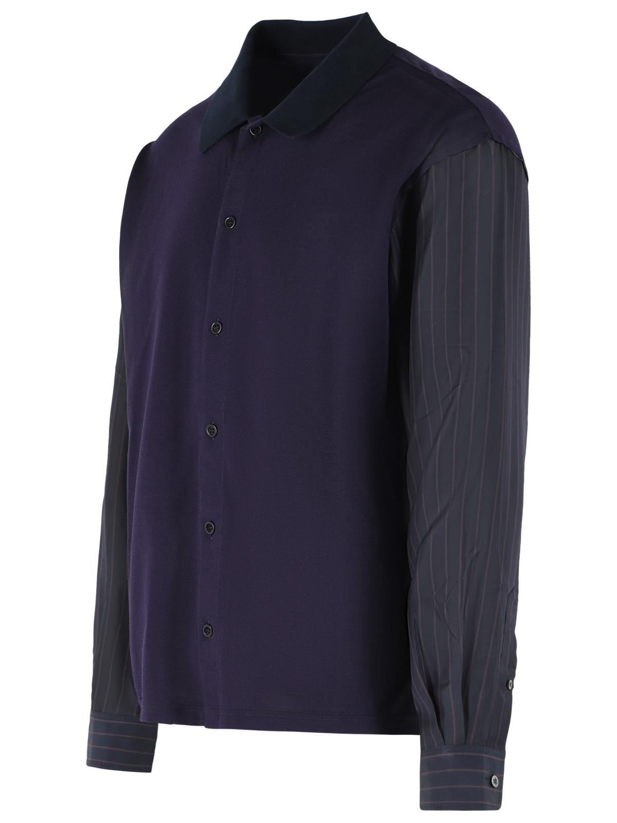 Maison Margiela Purple Cotton Shirt Men MAISON MARGIELA