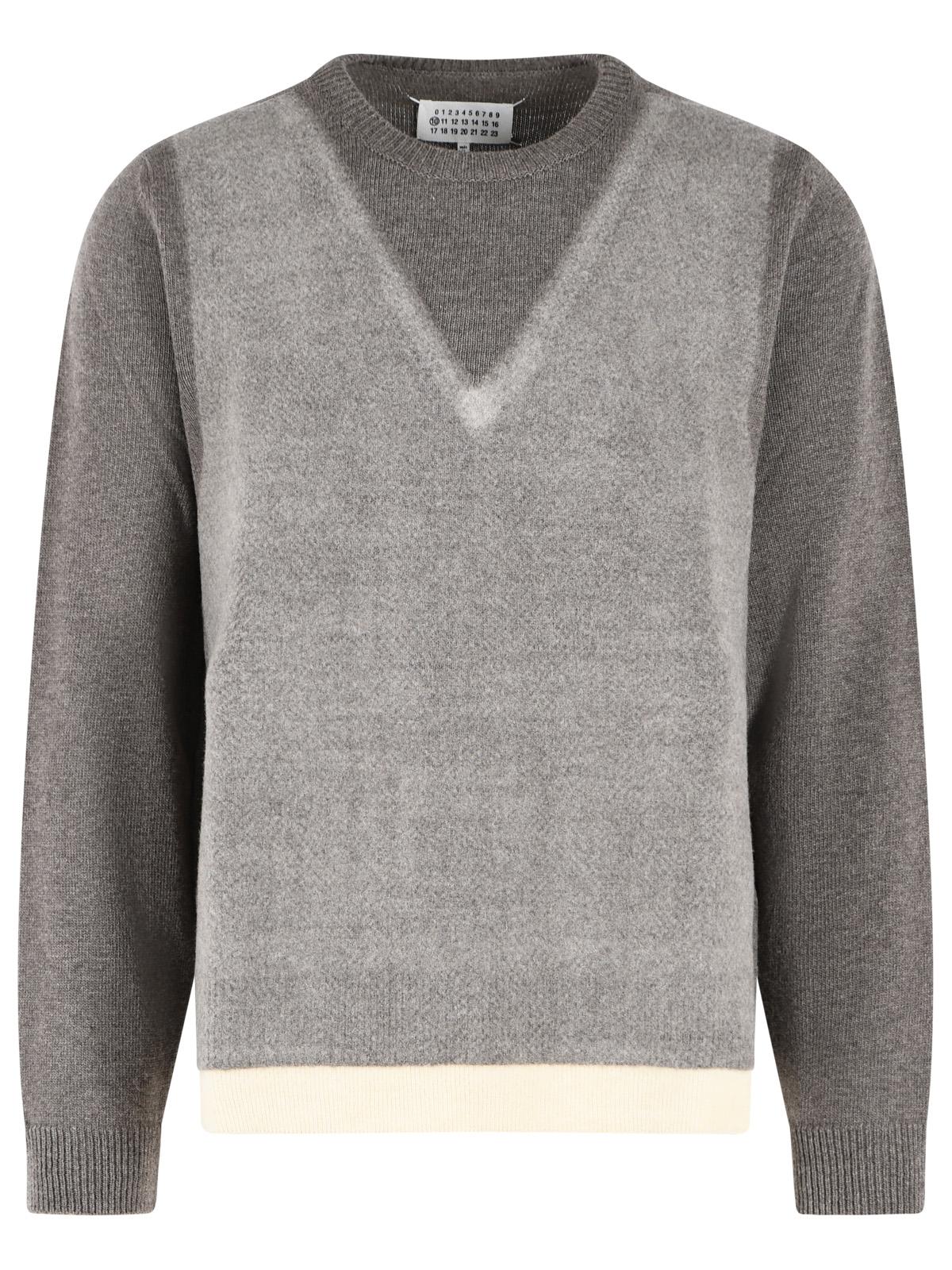 Maison Margiela 'Fused' Beige Virgin Wool Sweater Men MAISON MARGIELA