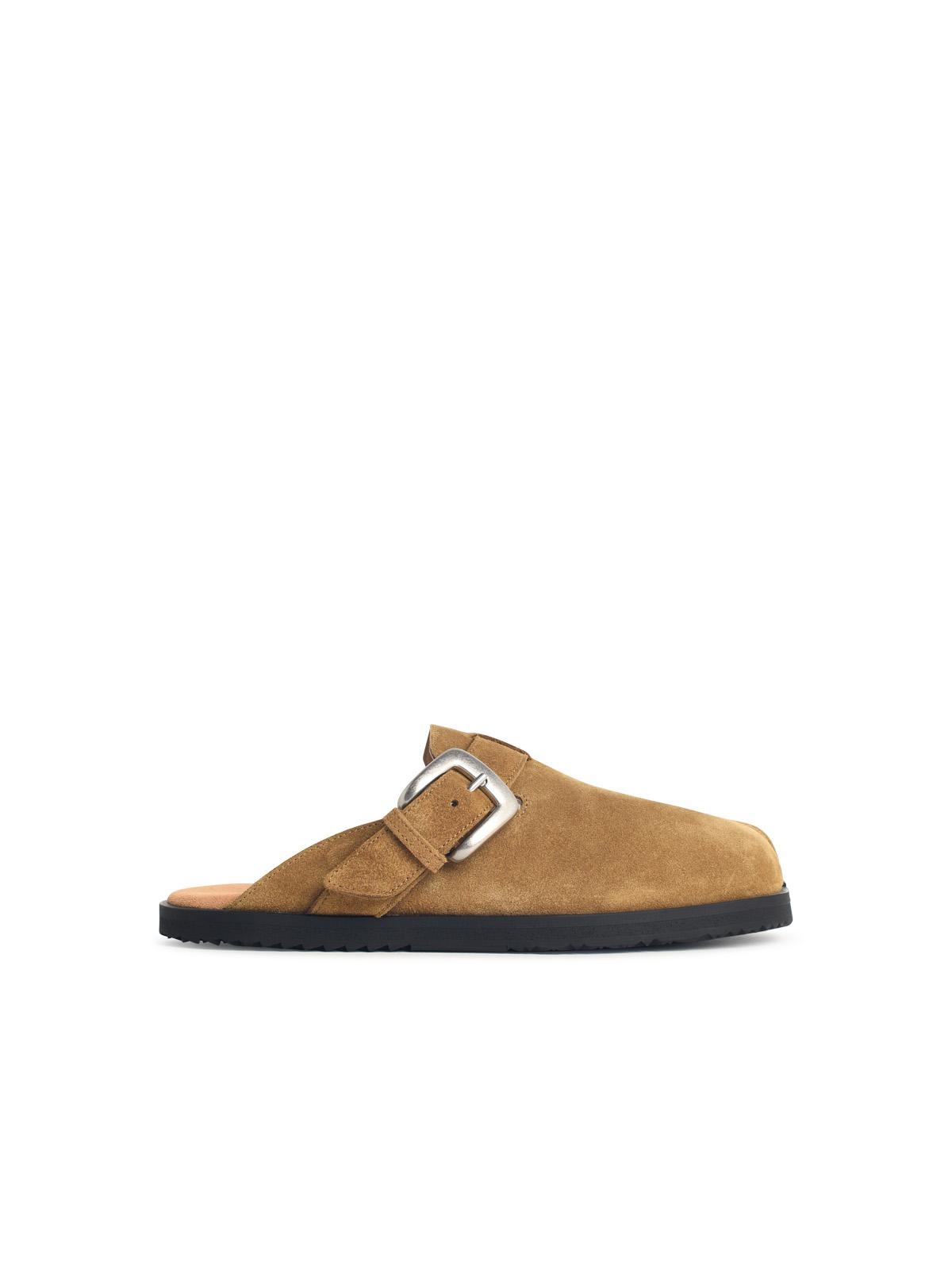 Maison Margiela 'Tabi' Beige Suede Slippers Men MAISON MARGIELA