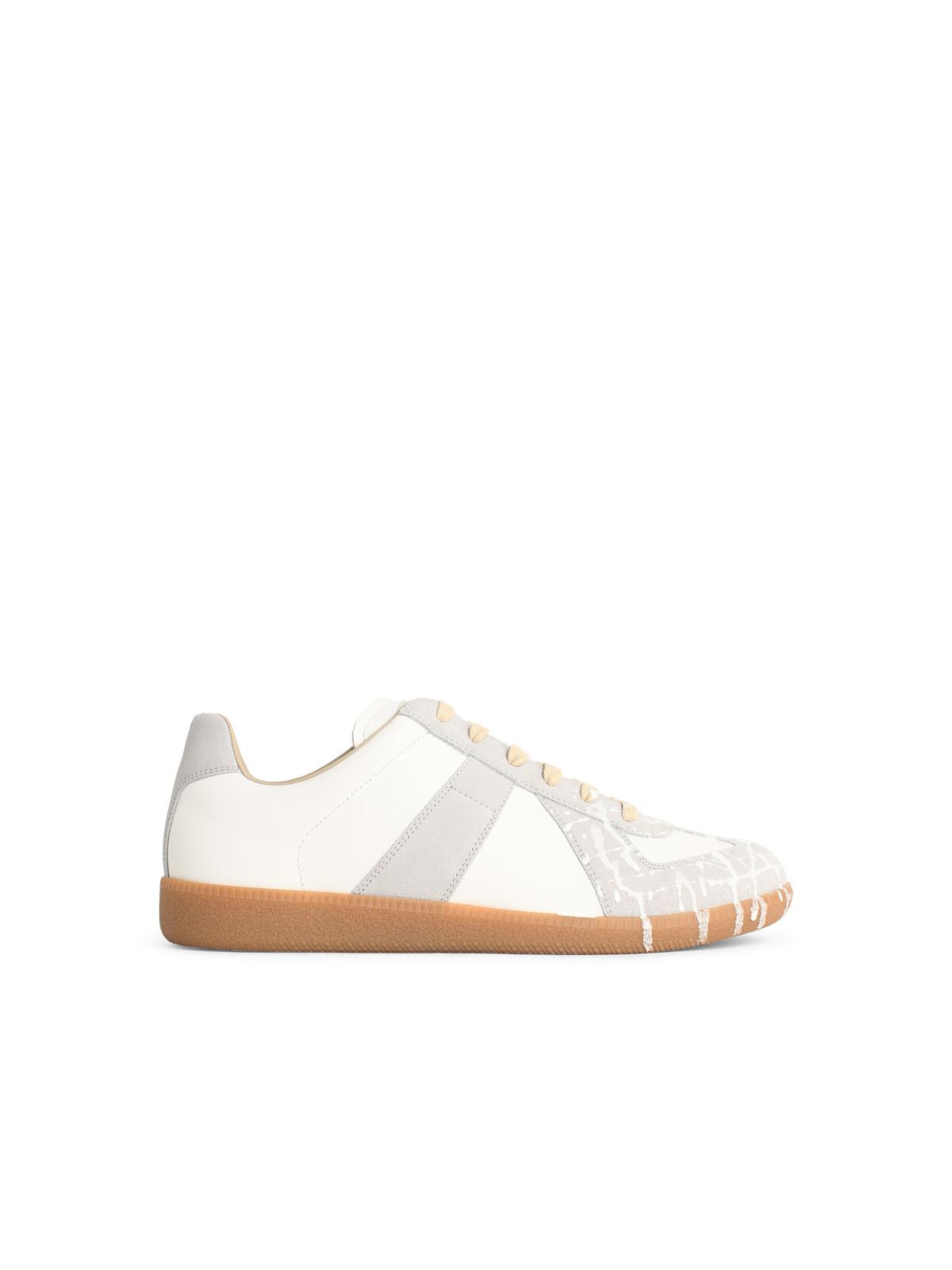 Maison Margiela 'Replica' White Leather Sneakers Men MAISON MARGIELA