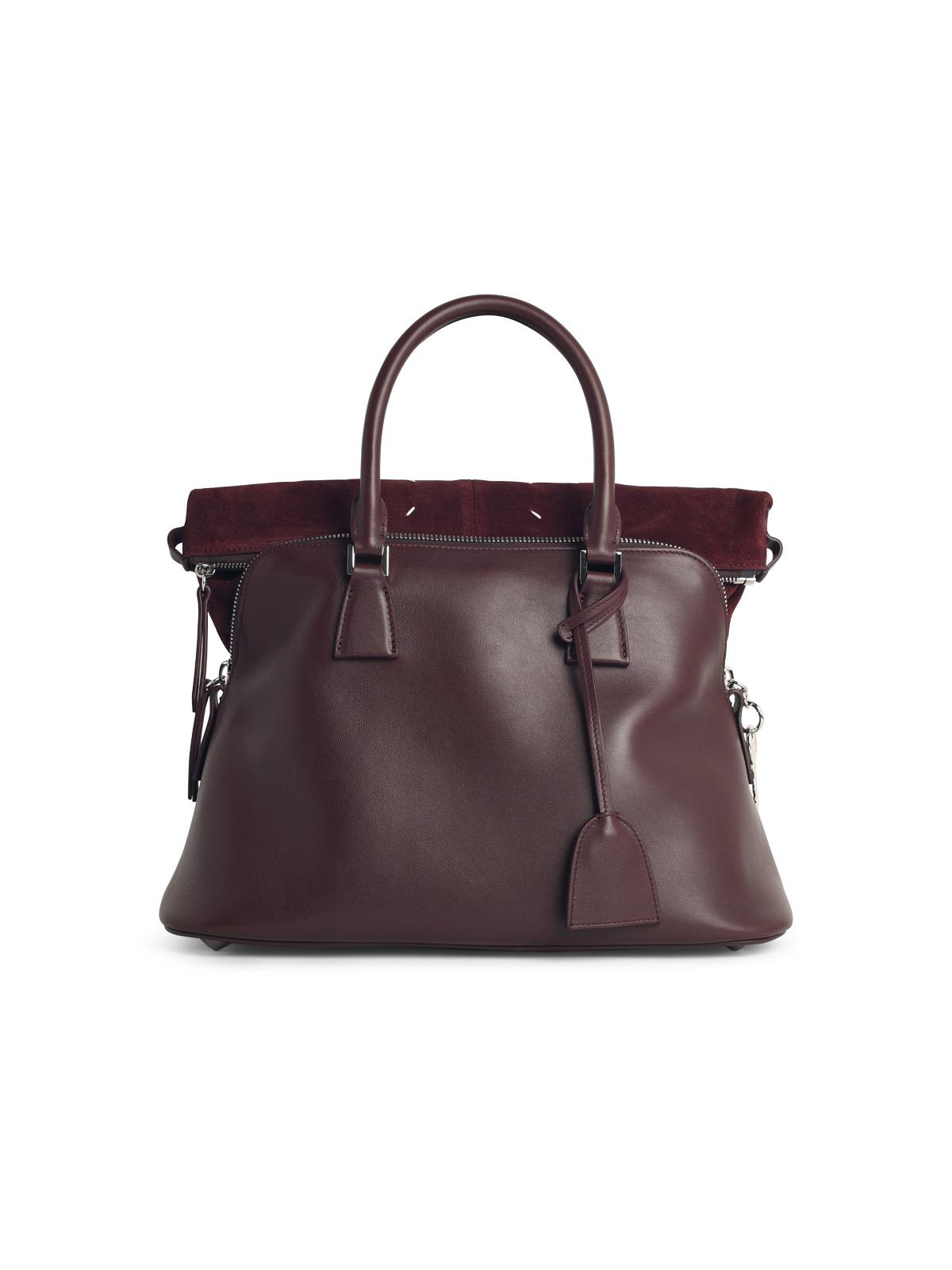 Maison Margiela Medium '5Ac Soft' Burgundy Leather Bag Women MAISON MARGIELA