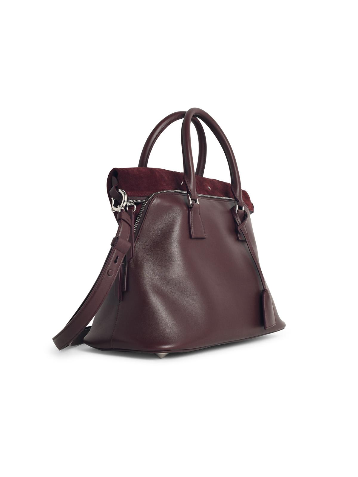 Maison Margiela Medium '5Ac Soft' Burgundy Leather Bag Women MAISON MARGIELA