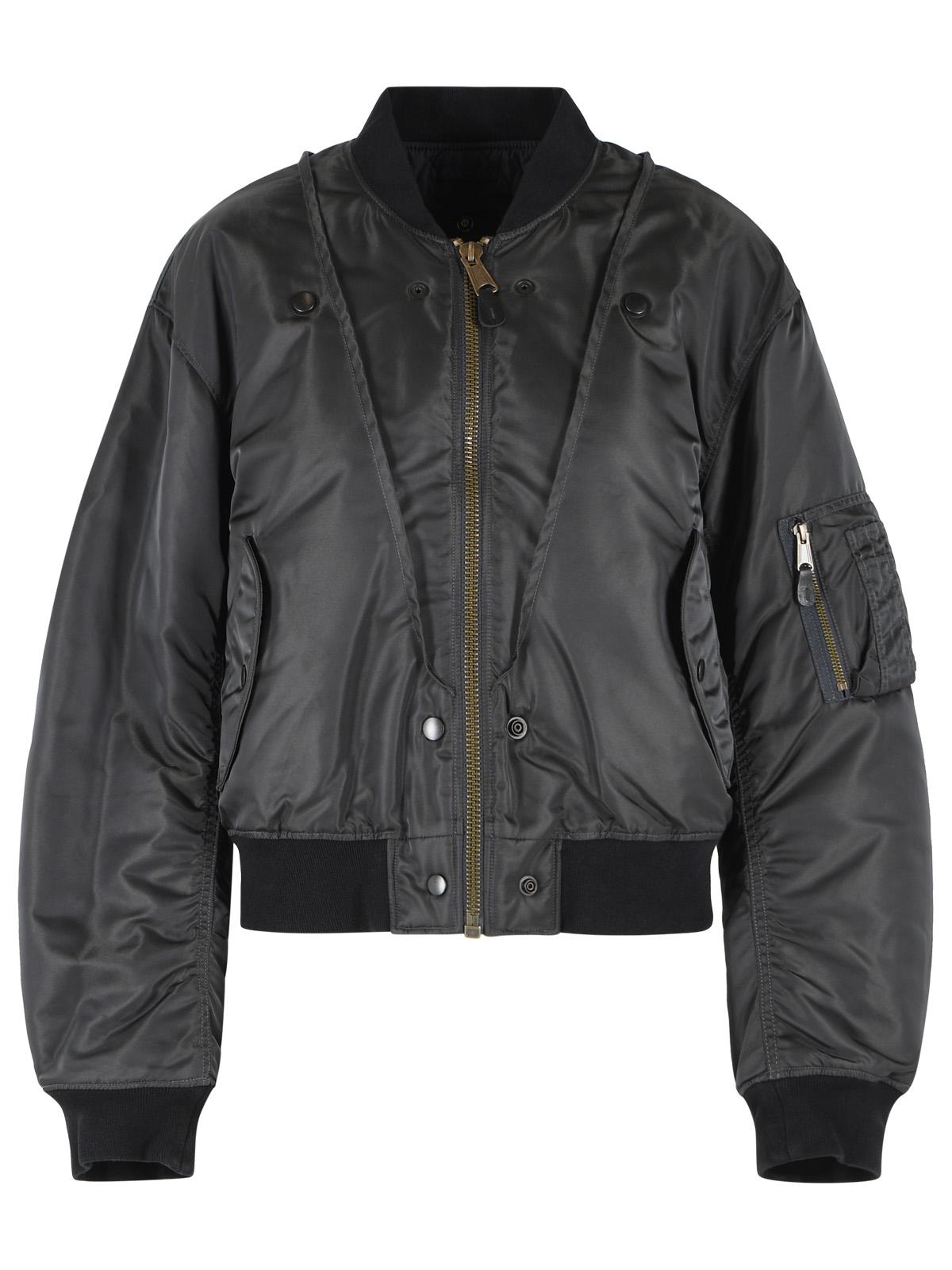 Maison Margiela Dark Grey Polyamide Reversible Bomber Jacket Women MAISON MARGIELA