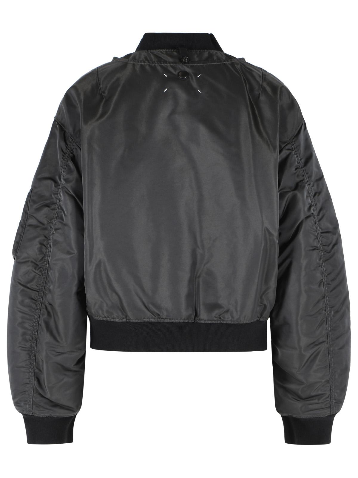 Maison Margiela Dark Grey Polyamide Reversible Bomber Jacket Women MAISON MARGIELA