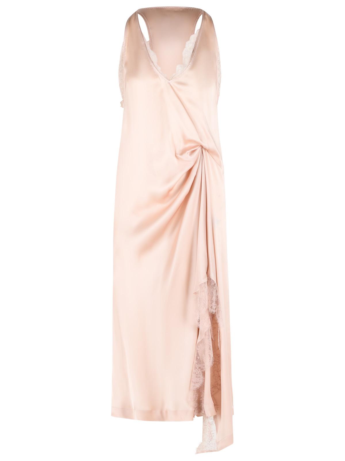 Maison Margiela Pink Silk Blend Midi Dress Women MAISON MARGIELA