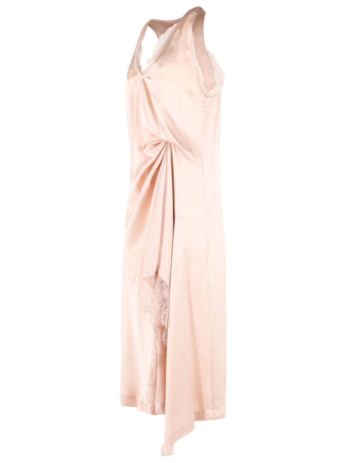 Maison Margiela Pink Silk Blend Midi Dress Women MAISON MARGIELA