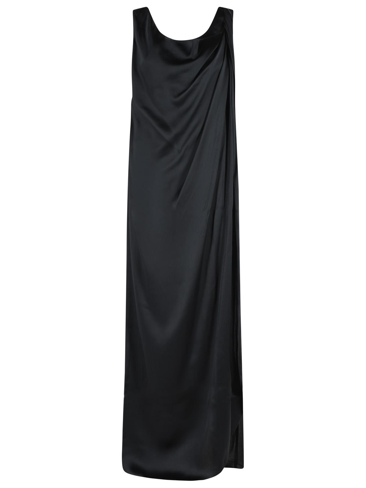 Maison Margiela Black Silk Blend Maxi Dress Women MAISON MARGIELA