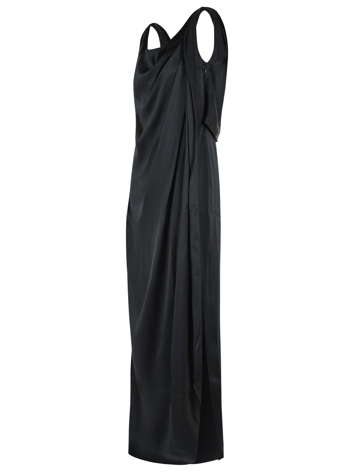 Maison Margiela Black Silk Blend Maxi Dress Women MAISON MARGIELA