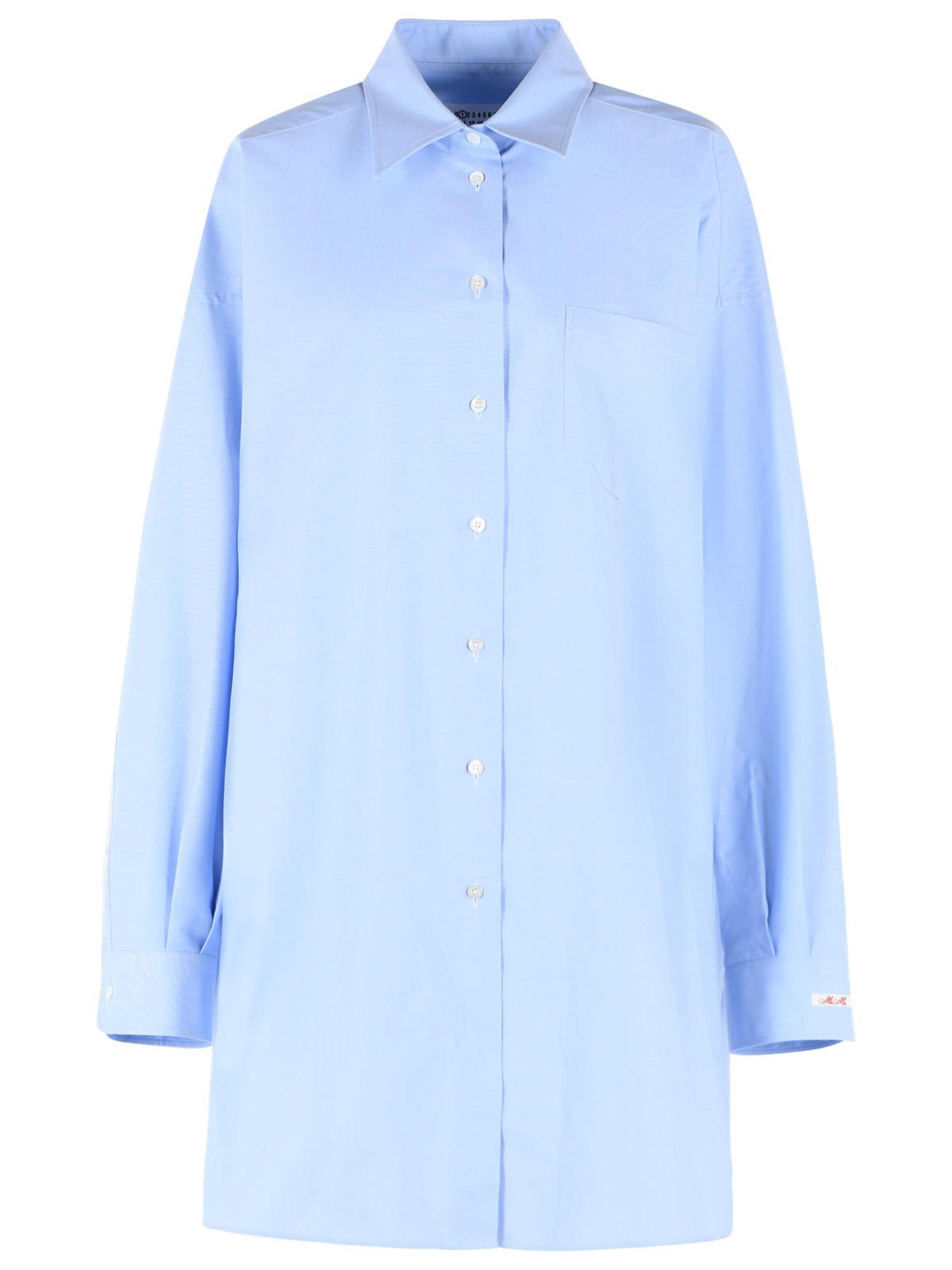 Maison Margiela Light Blue Cotton Shirt Women MAISON MARGIELA