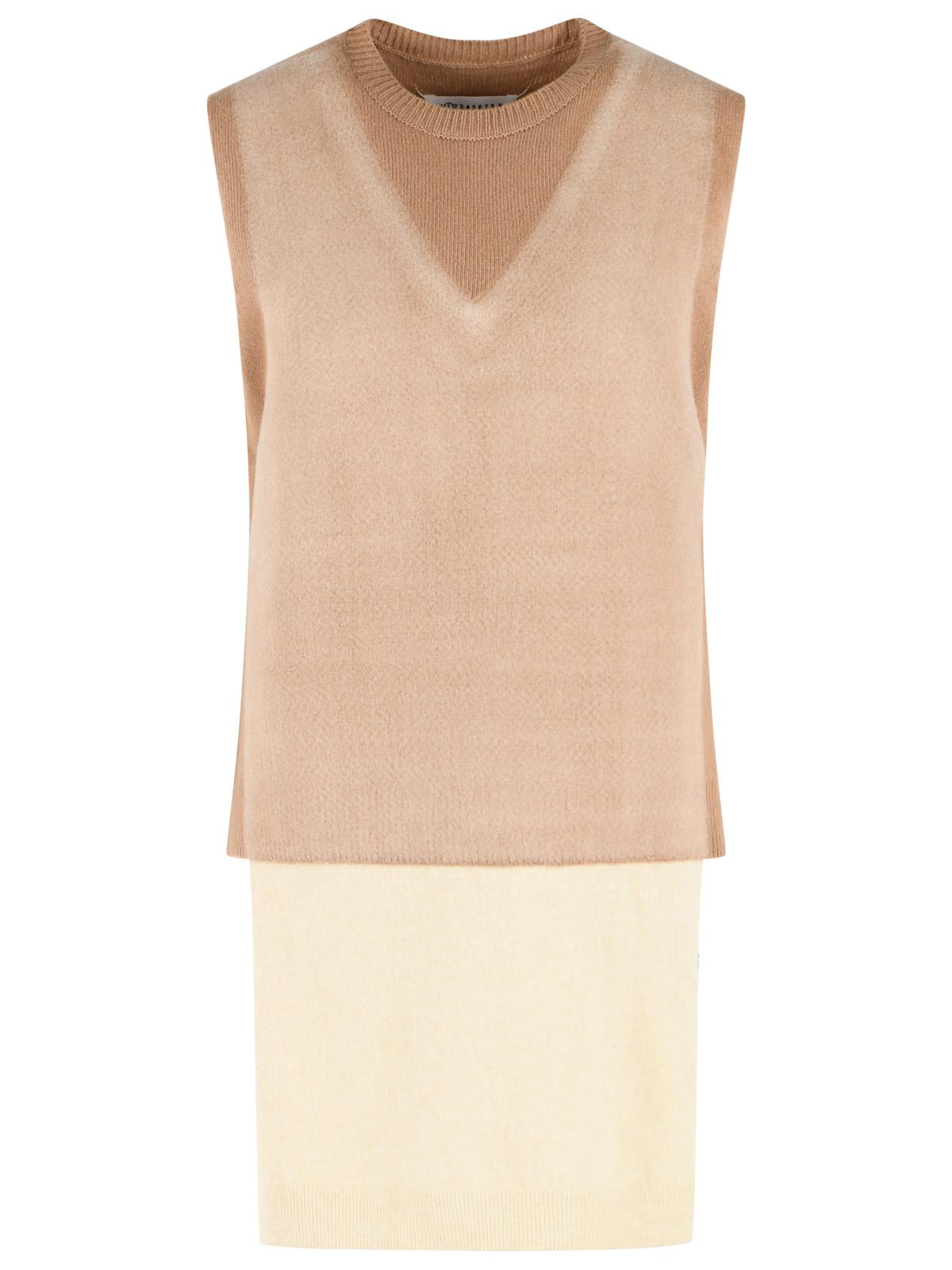 Maison Margiela Beige Virgin Wool Vest Women MAISON MARGIELA