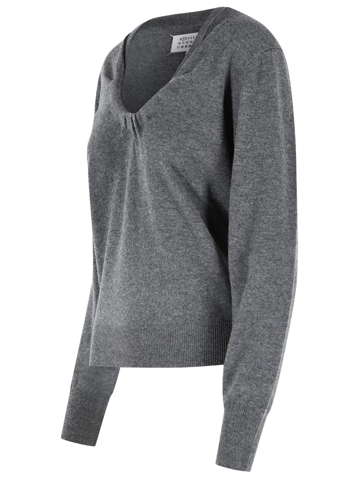Maison Margiela 'Twist' Grey Virgin Wool Sweater Women MAISON MARGIELA