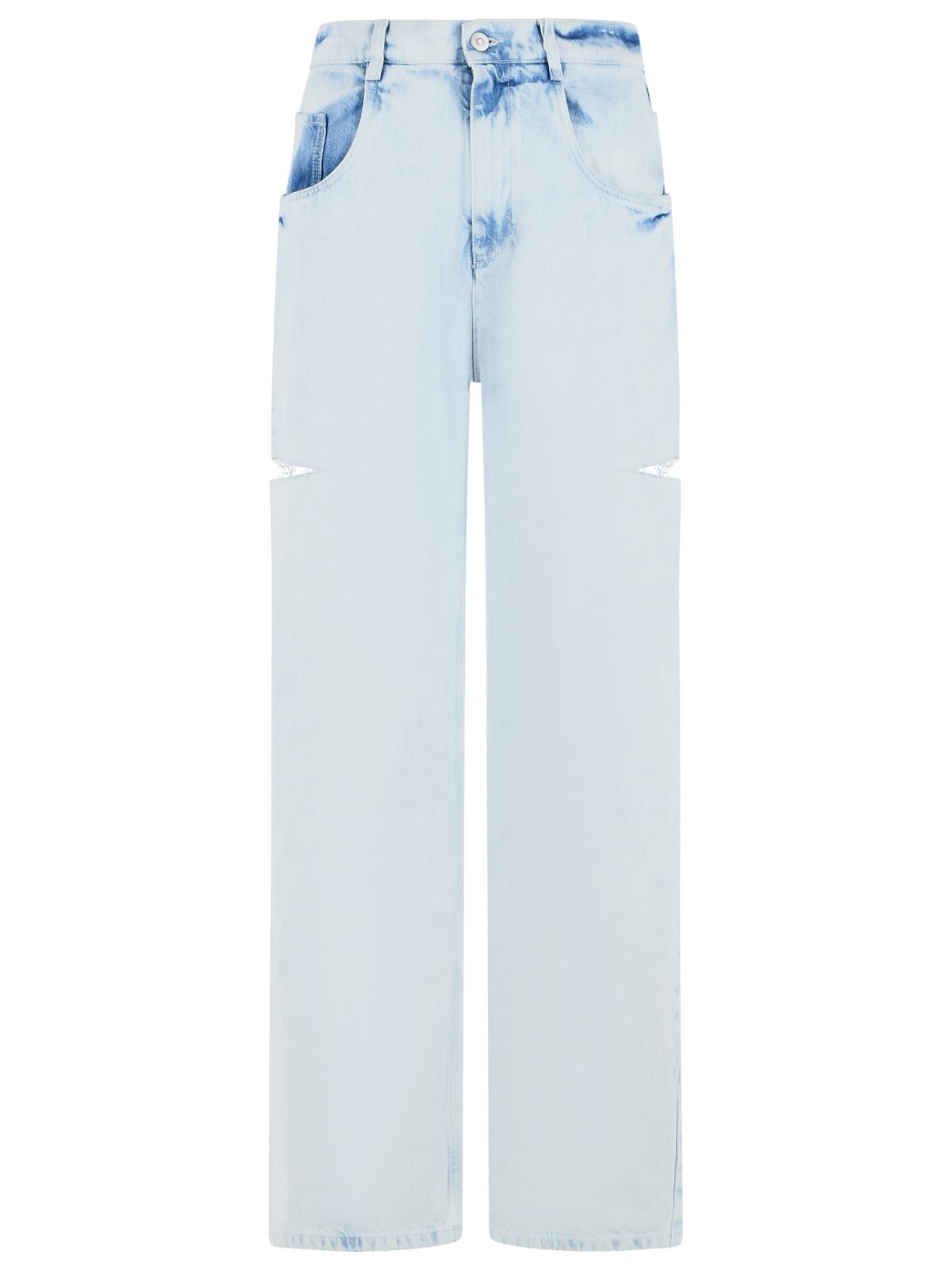 Maison Margiela 'Cut-Out' Light Blue Denim Jeans Women MAISON MARGIELA
