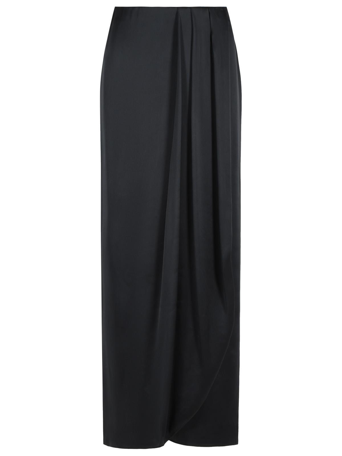 Maison Margiela Black Silk Blend Midi Skirt Women MAISON MARGIELA