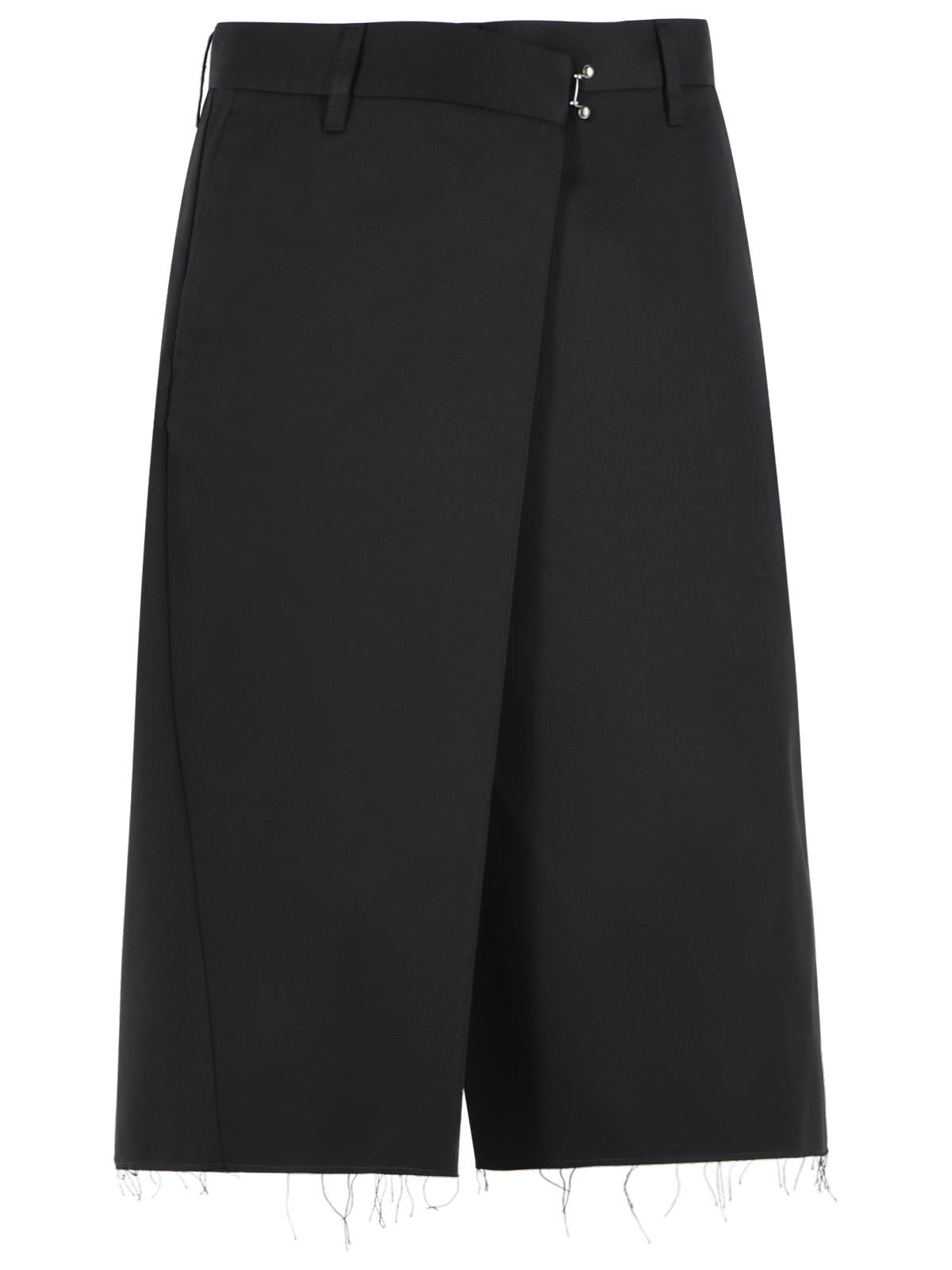Maison Margiela 'Wrap' Black Cotton Shorts Women MAISON MARGIELA