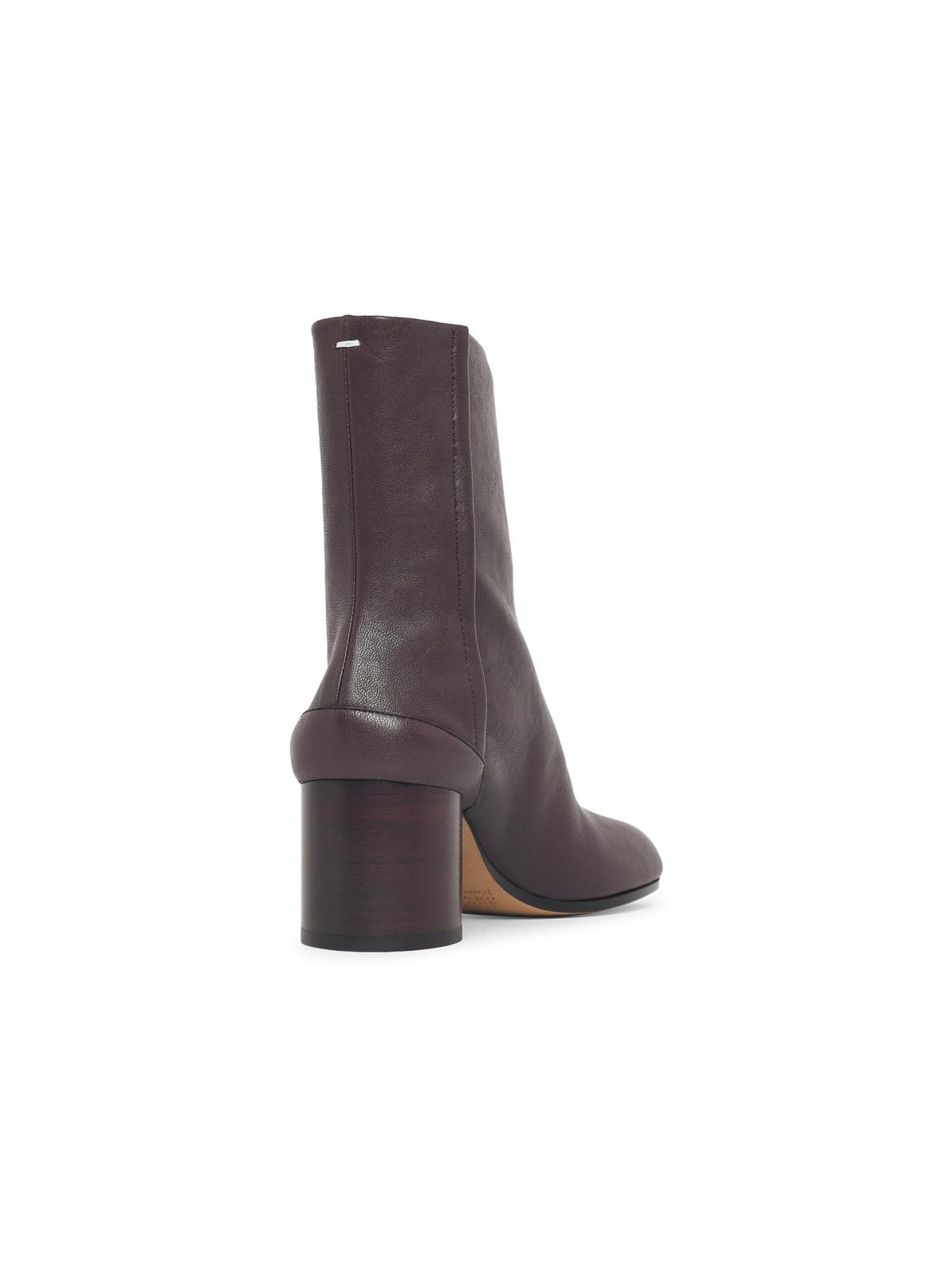 Maison Margiela 'Tabi' Brown Leather Ankle Boots Women MAISON MARGIELA