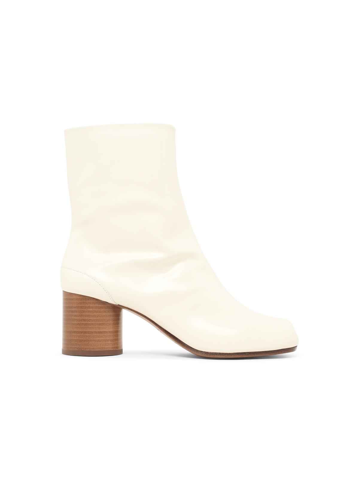 Maison Margiela 'Tabi' White Leather Ankle Boots Women MAISON MARGIELA