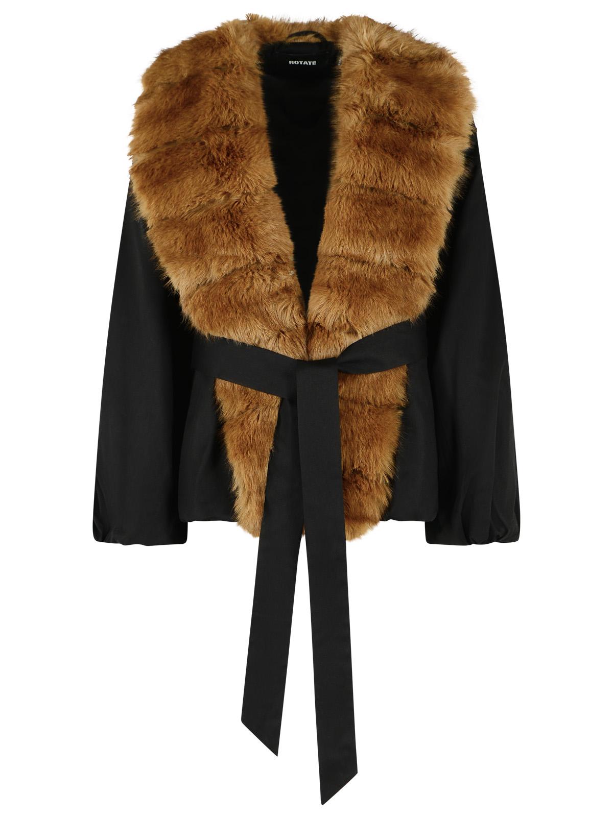 Rotate Black Polyester Blend Jacket Women ROTATE