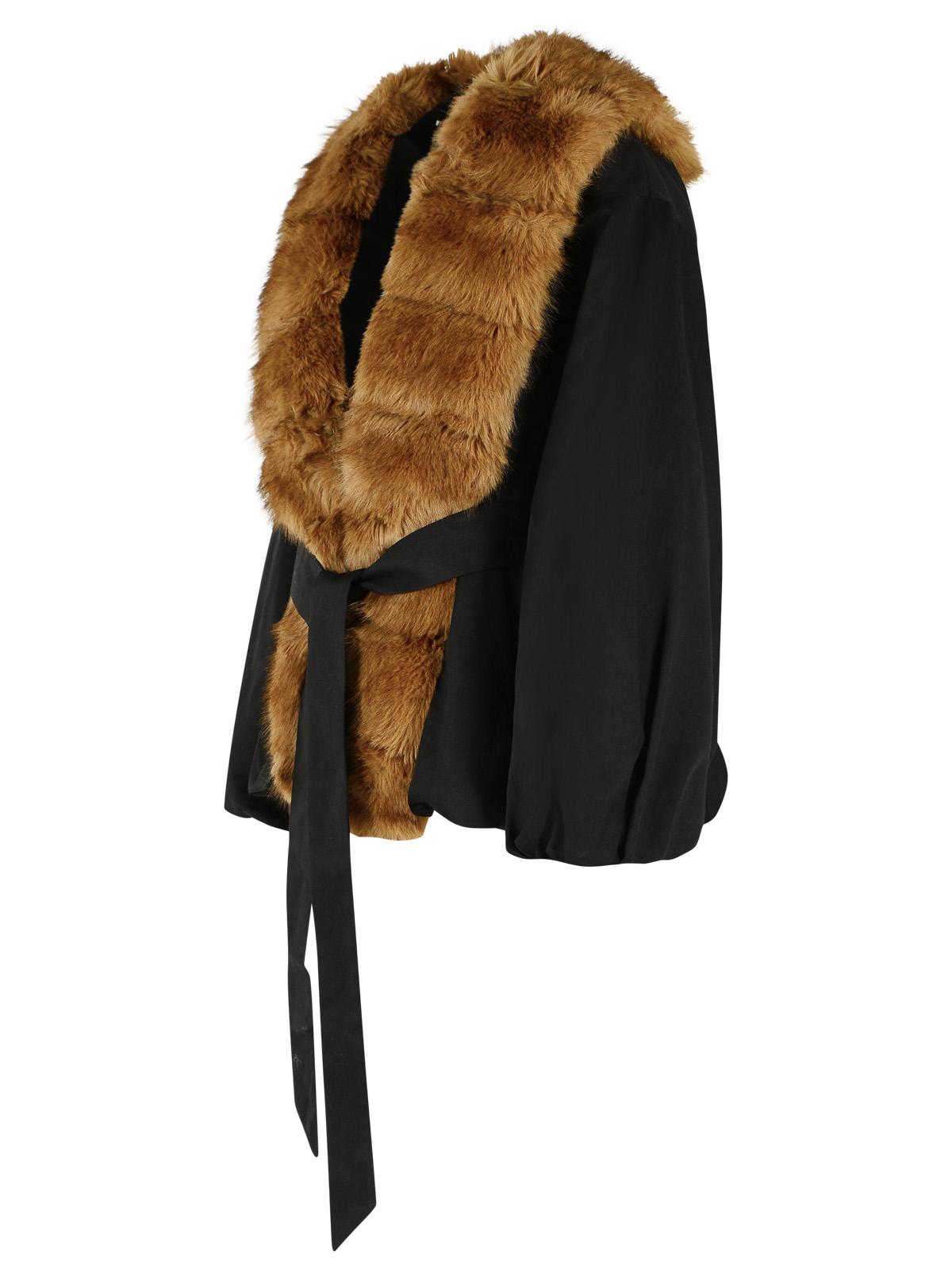 Rotate Black Polyester Blend Jacket Women ROTATE