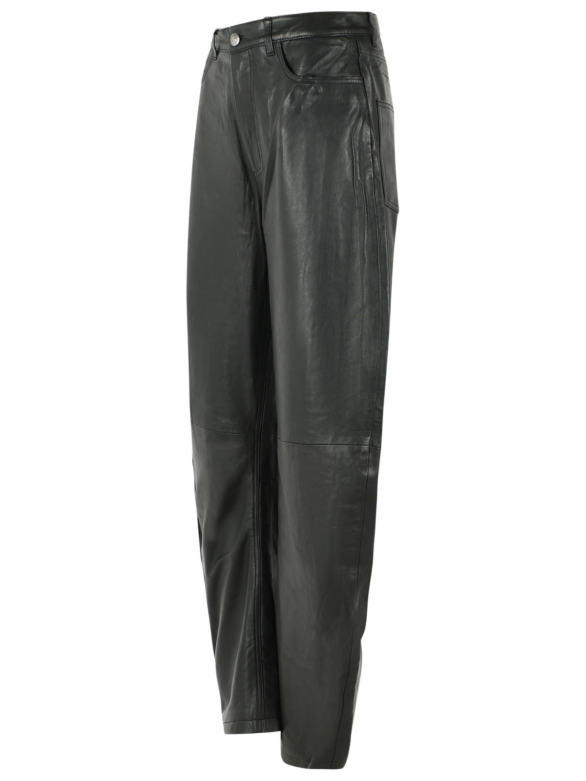 Rotate Barrel Pants In Black Leather Women ROTATE