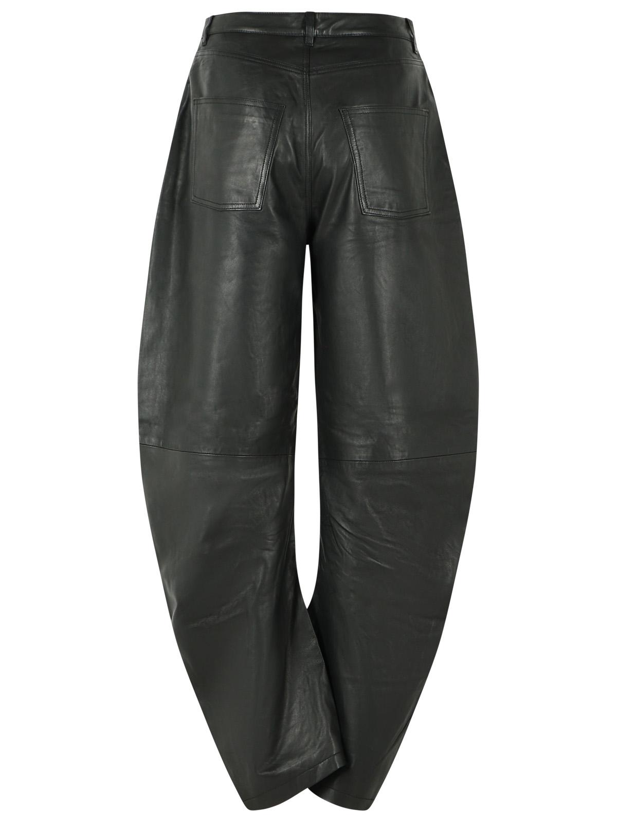 Rotate Barrel Pants In Black Leather Women ROTATE
