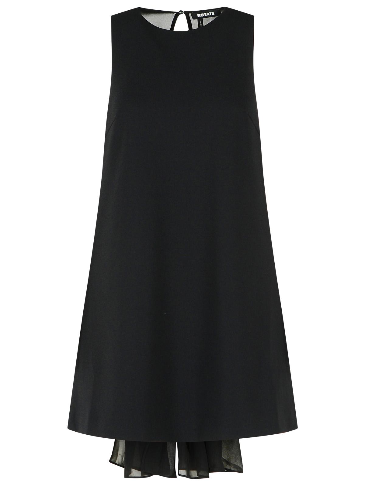 Rotate Black Crêpe Mini Dress Women ROTATE
