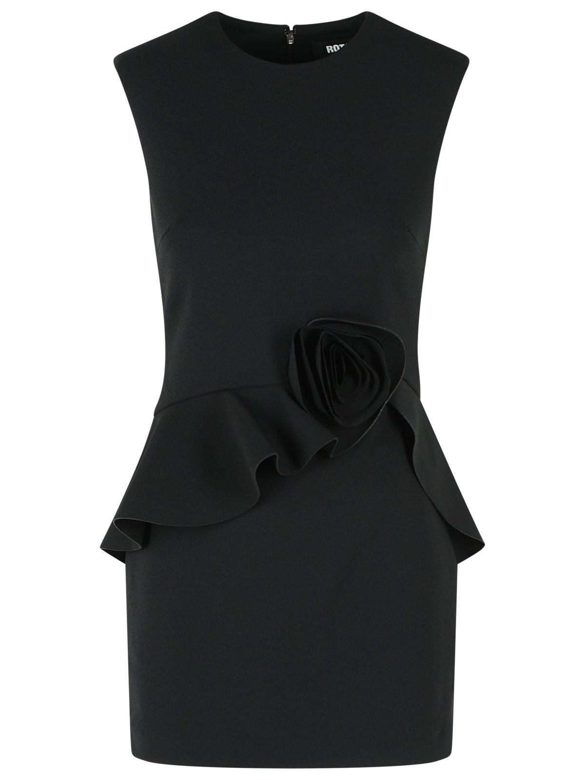 Rotate Black Crêpe Mini Dress Women ROTATE