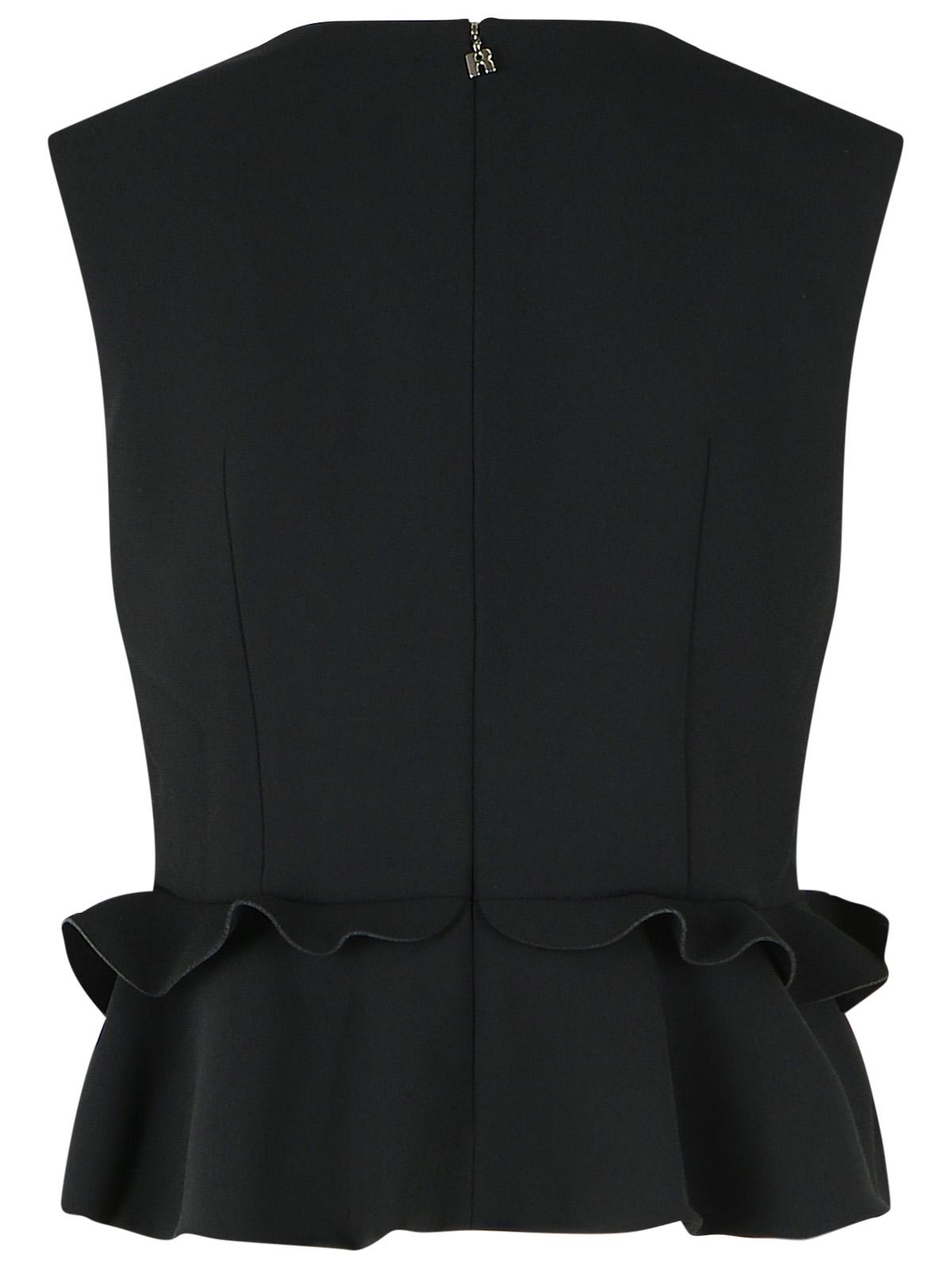 Rotate Black Polyester Top Women ROTATE