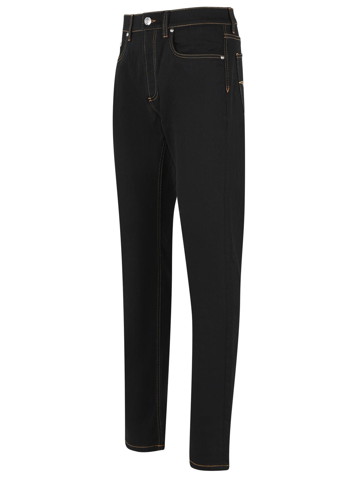 Versace Black Cotton Jeans Men VERSACE