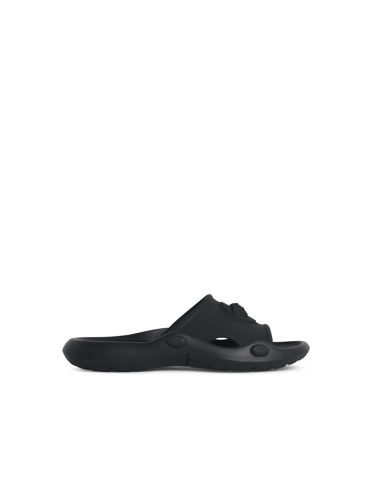 Versace Black Rubber Slippers Men VERSACE