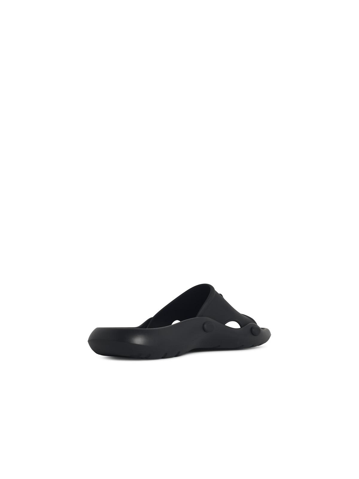Versace Black Rubber Slippers Men VERSACE