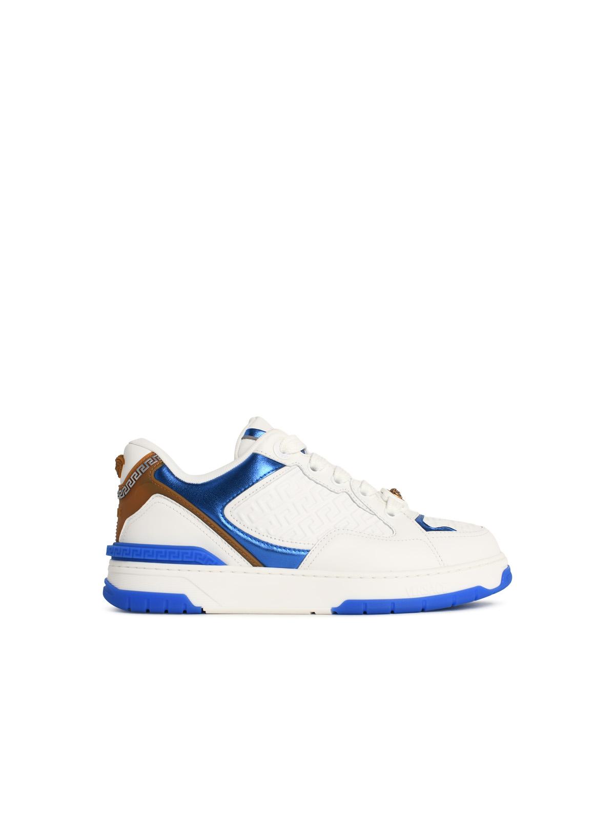 Versace 'Biggie' White Leather Sneakers Men VERSACE