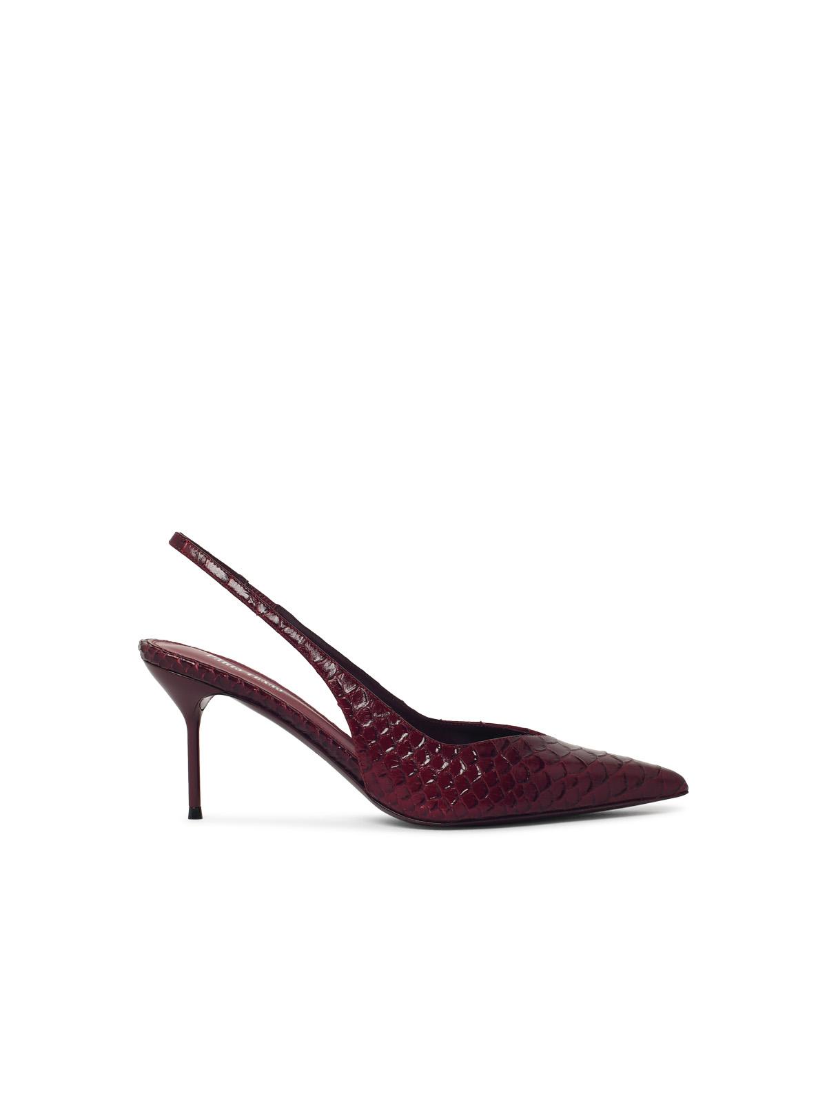 Paris Texas 'Lidia 70' Deep Red Leather Slingbacks Women PARIS TEXAS