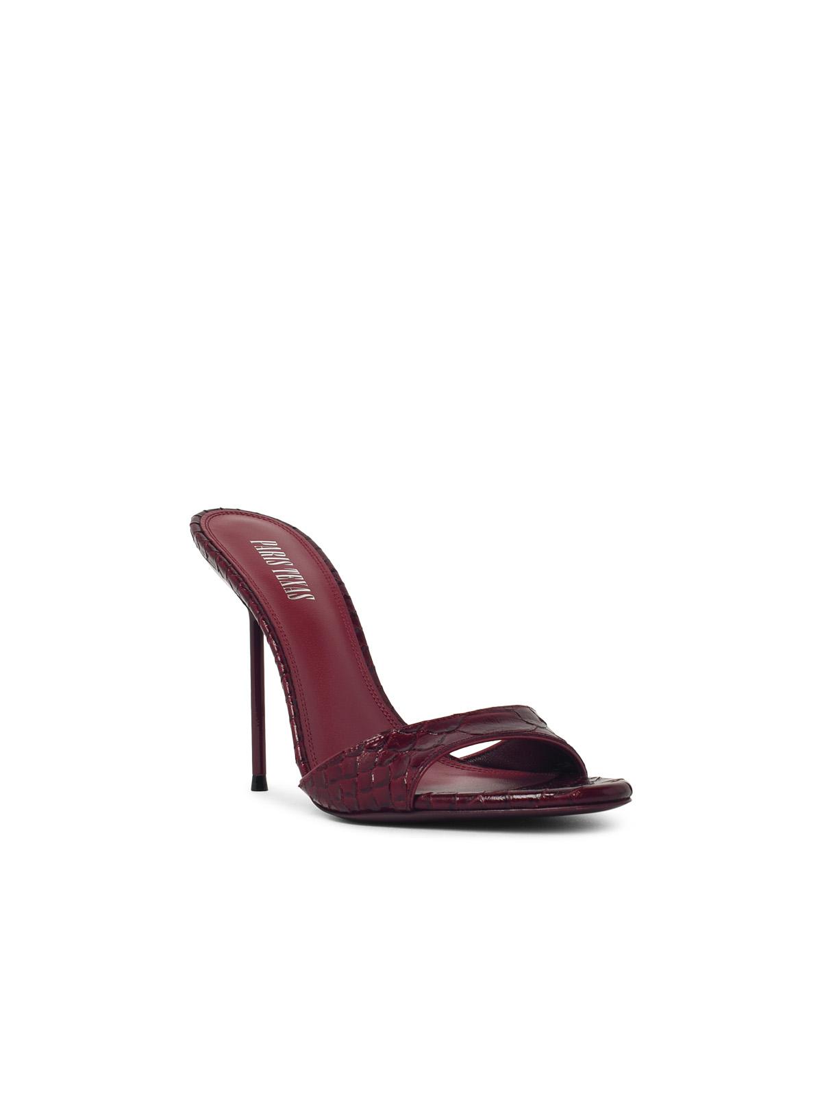 Paris Texas 'Lidia 105' Deep Red Leather Mules Women PARIS TEXAS