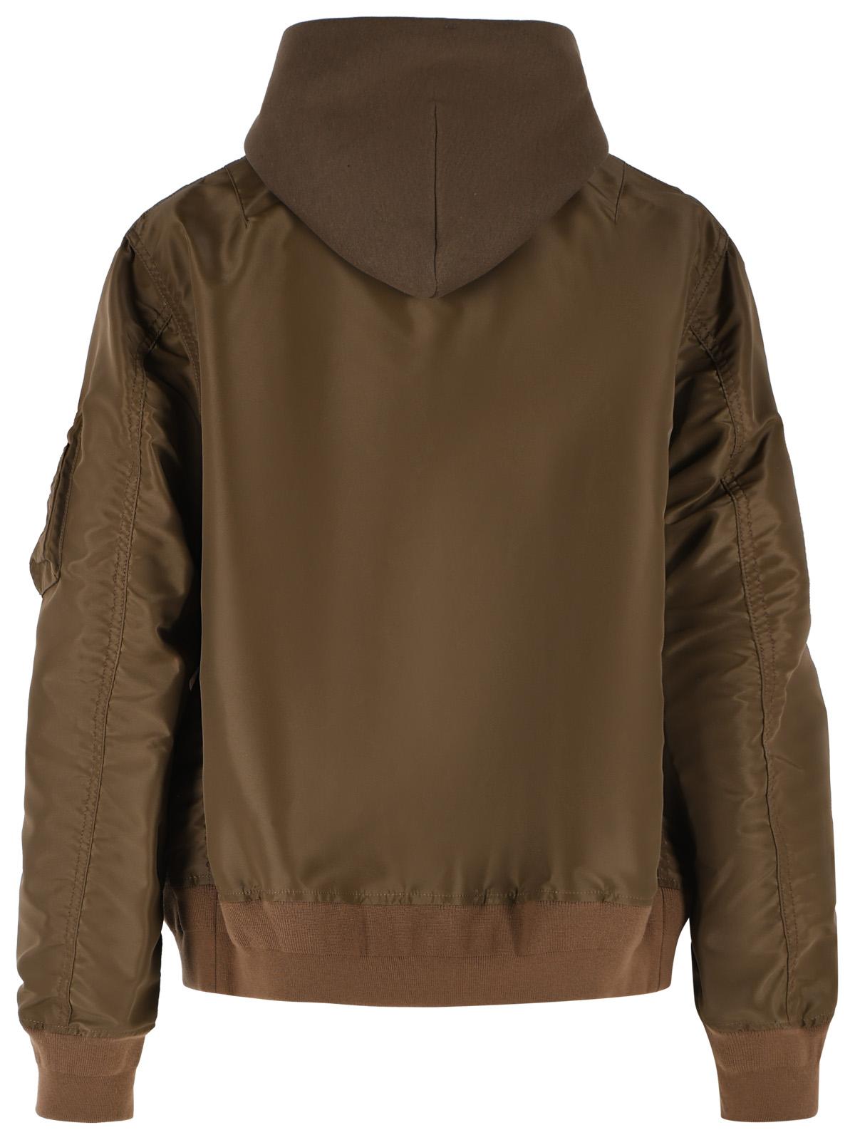 Sacai Brown Cotton Blend Sweatshirt Men SACAI