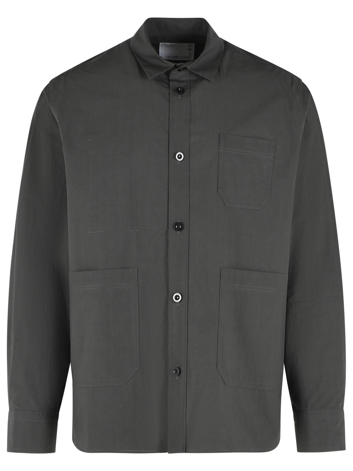 Sacai 'Typewriter' Green Cotton Shirt Men SACAI