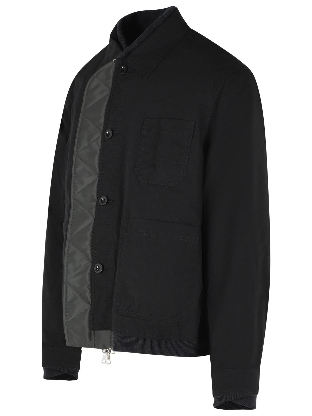Sacai Black And Green Polyamide Reversible Jacket Men SACAI