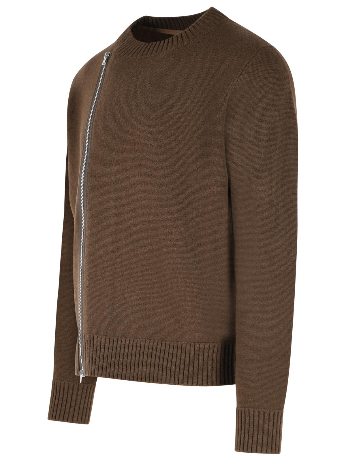 Sacai Brown Wool Sweater Men SACAI