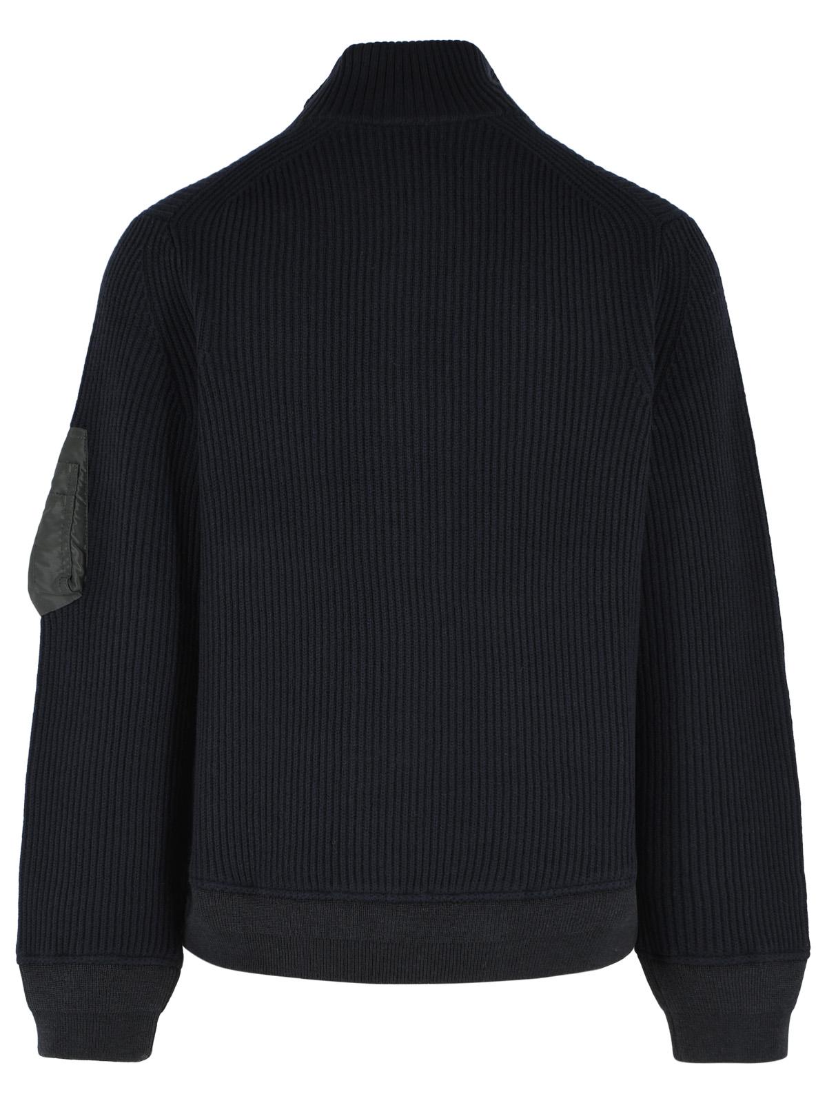 Sacai Navy Wool Sweater Men SACAI