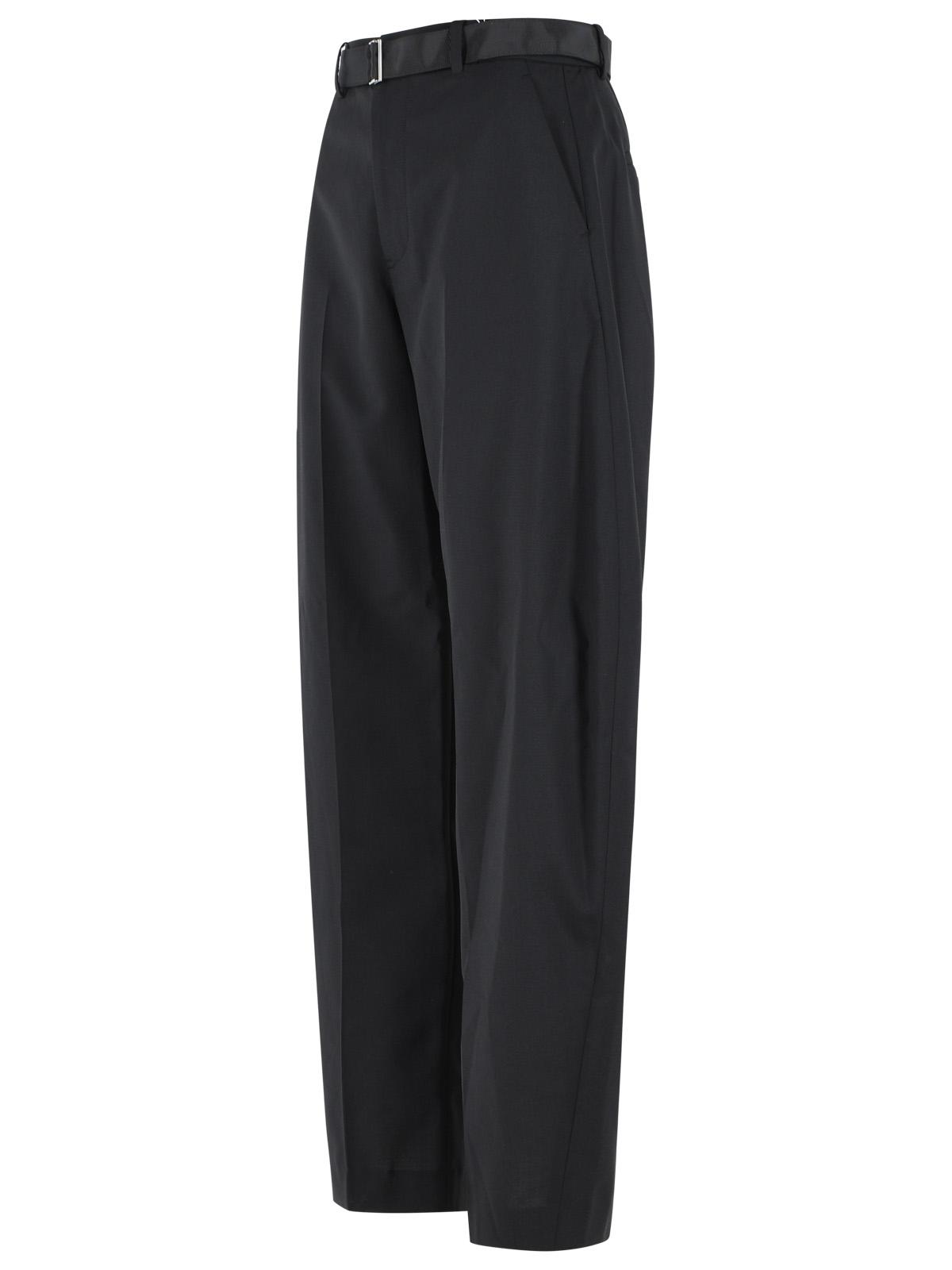 Sacai Black Wool Blend Pants Women SACAI