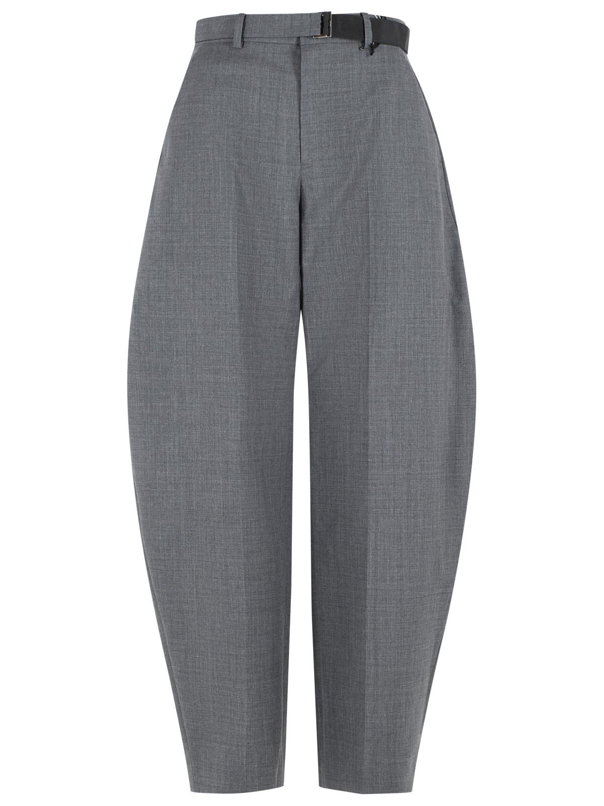 Sacai Grey Wool Trousers Women SACAI