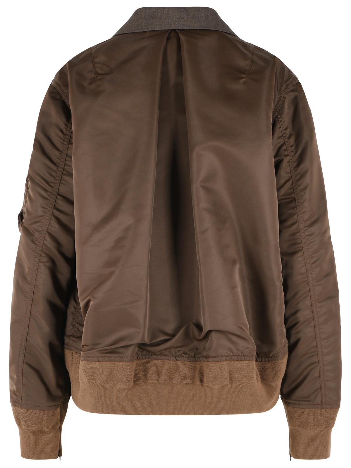 Sacai Brown Wool Blend Blazer Women SACAI