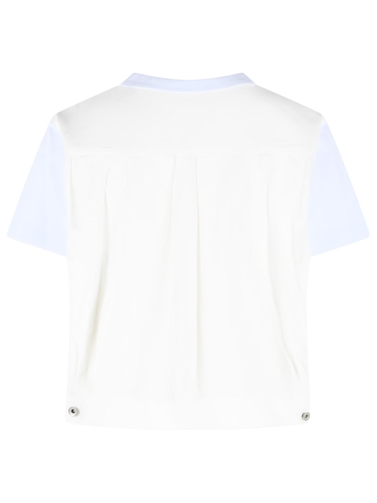 Sacai White Cotton T-Shirt Women SACAI