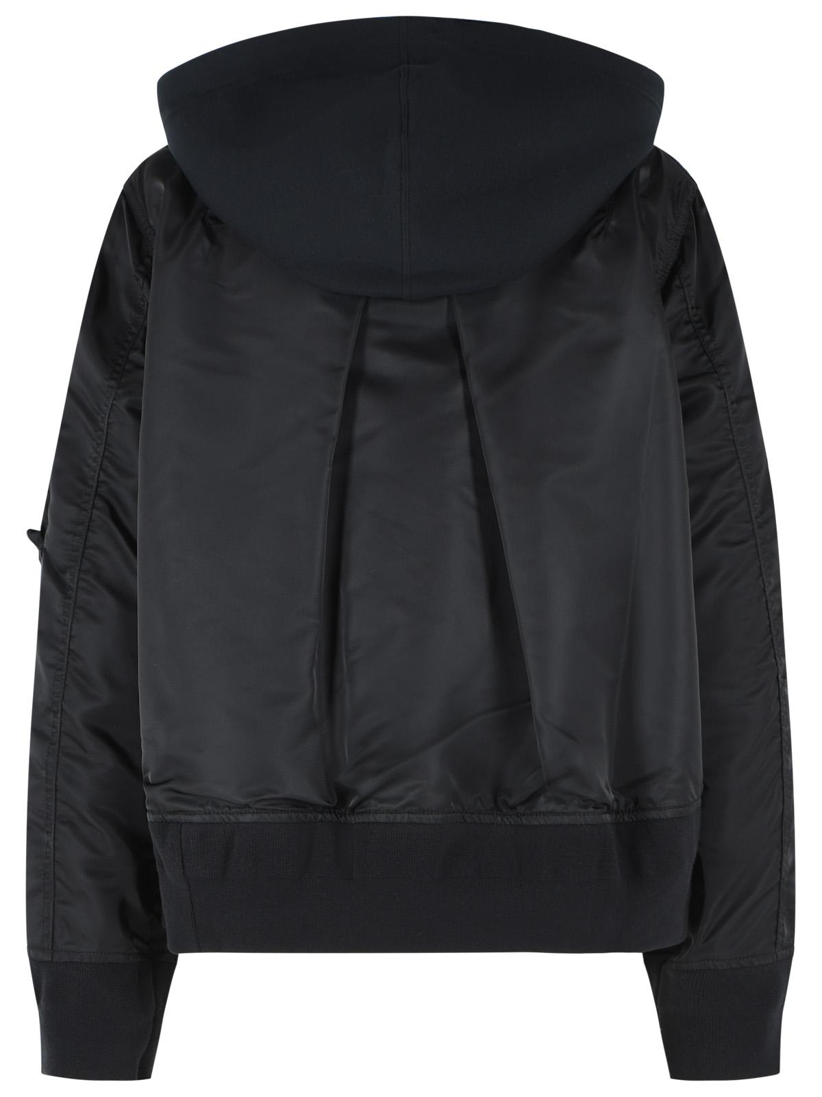 Sacai Black Cotton Blend Sweatshirt Women SACAI