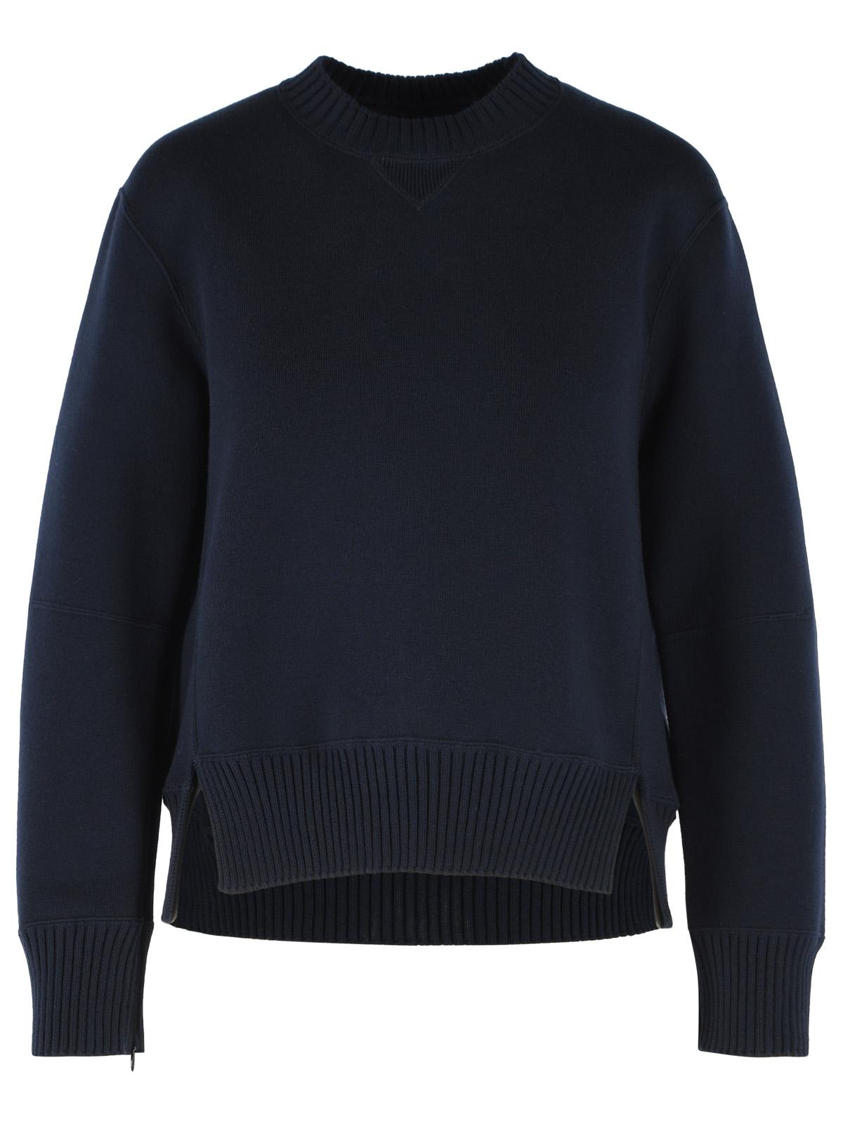 Sacai White Cotton Blend Sweater Women SACAI