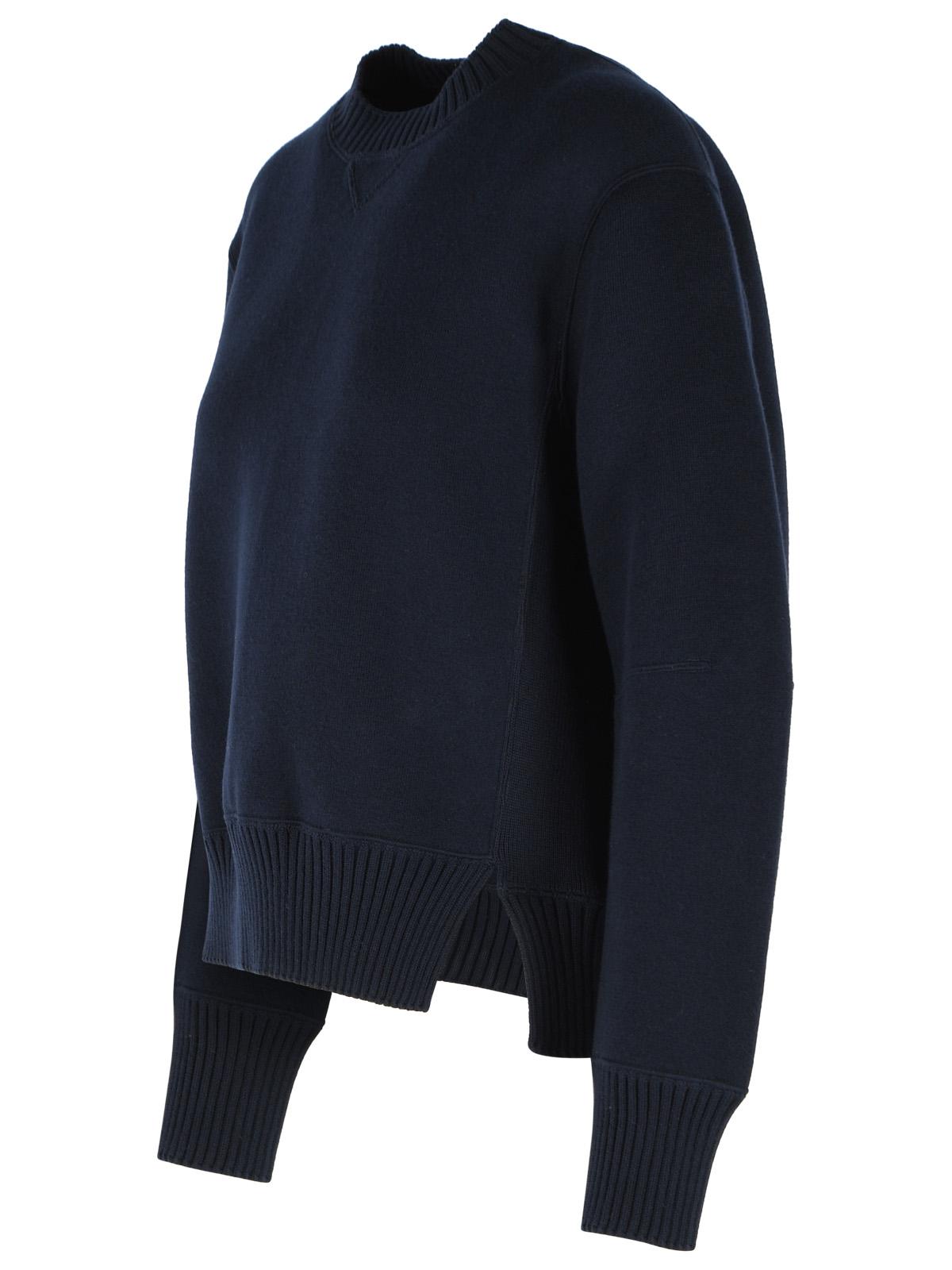 Sacai White Cotton Blend Sweater Women SACAI