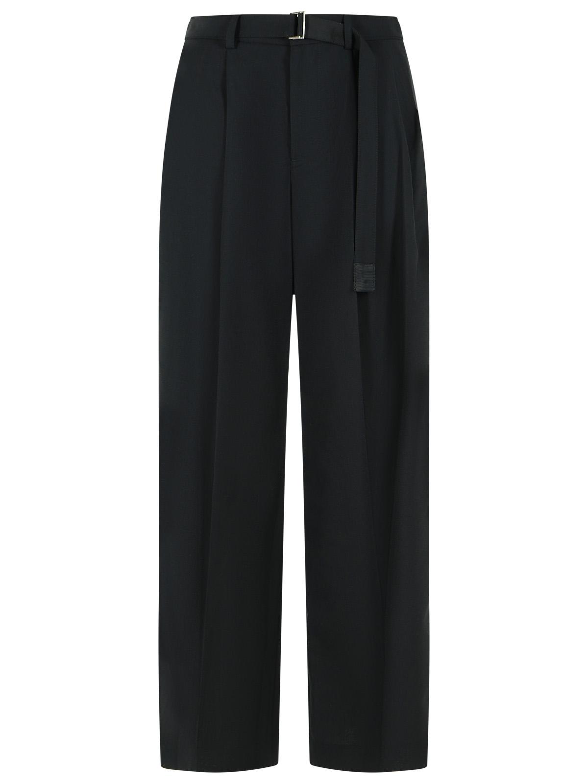 Sacai Black Wool Blend Pants Women SACAI