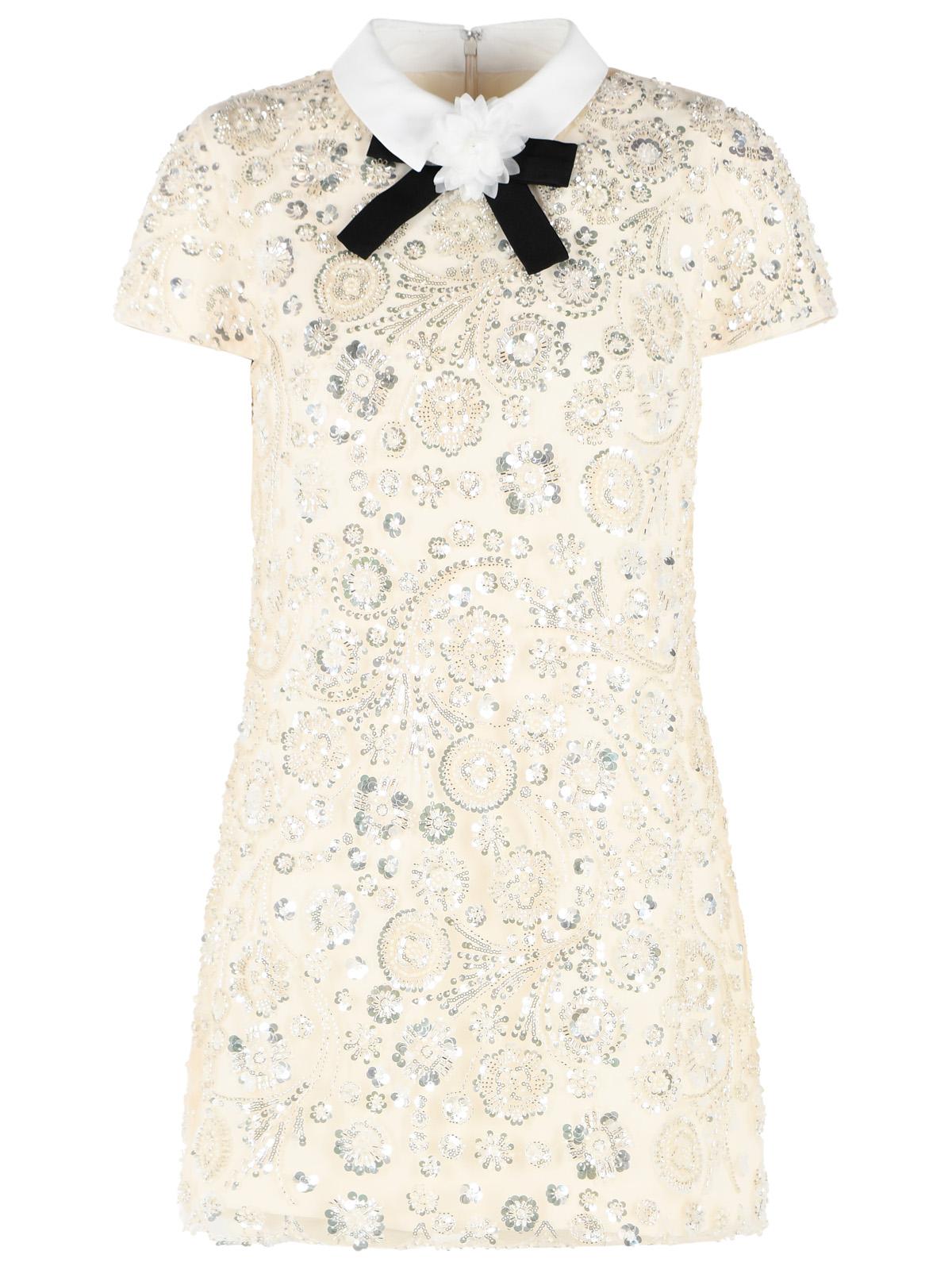 Self Portrait Cream Polyester Mini Dress Women SELF-PORTRAIT