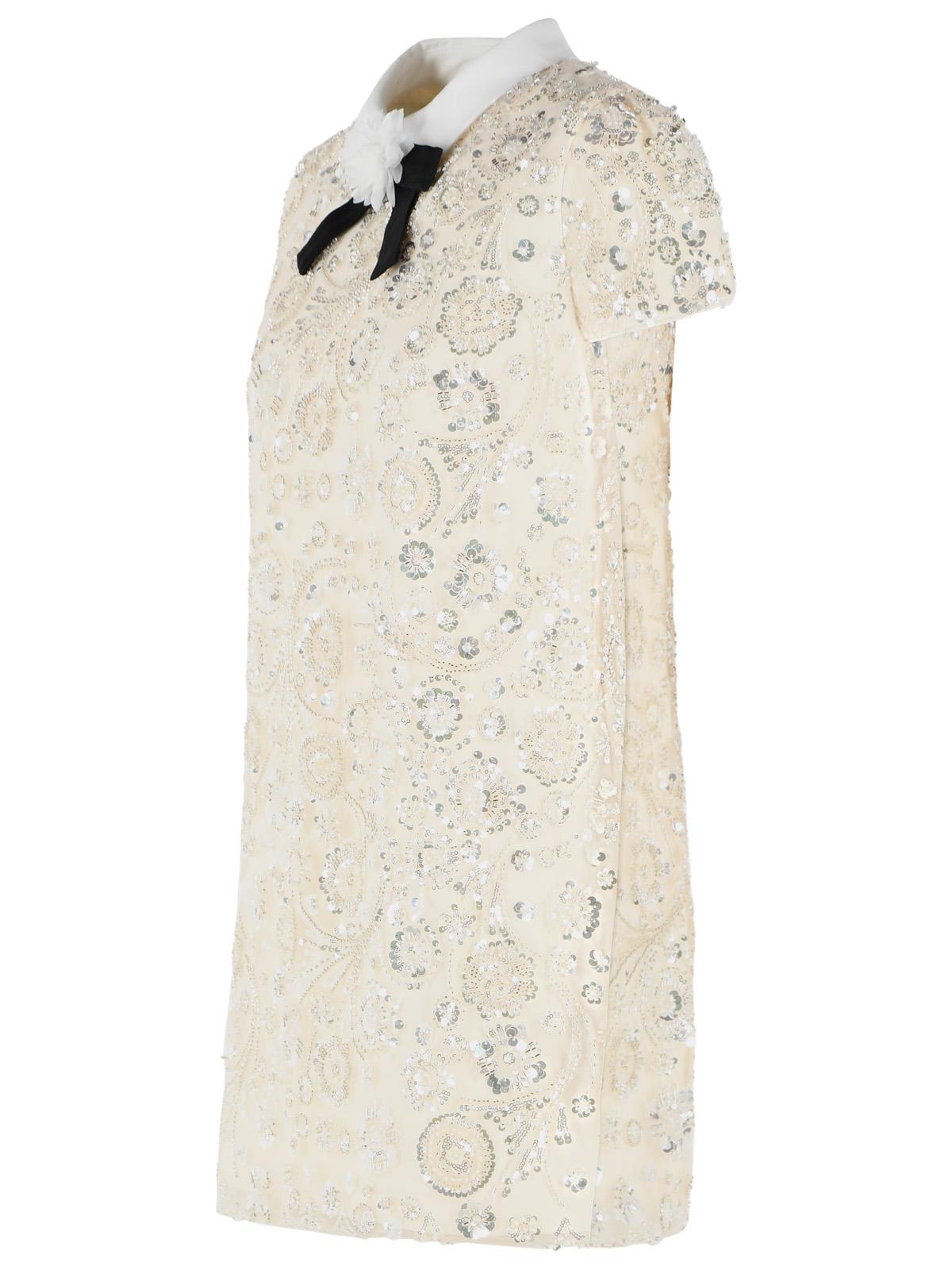 Self Portrait Cream Polyester Mini Dress Women SELF-PORTRAIT