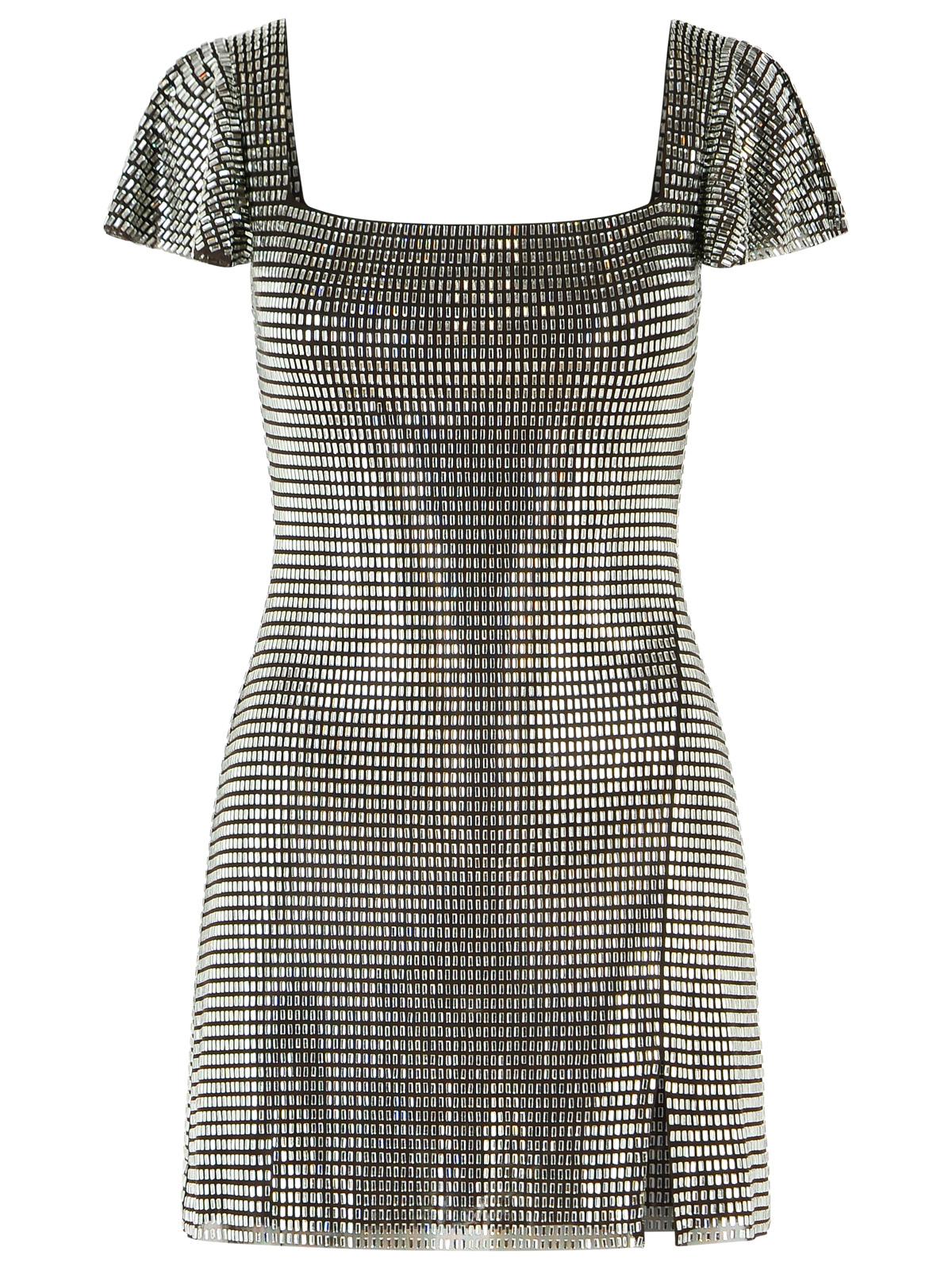 Self Portrait Mini Dress In Grey Polyester Women SELF-PORTRAIT