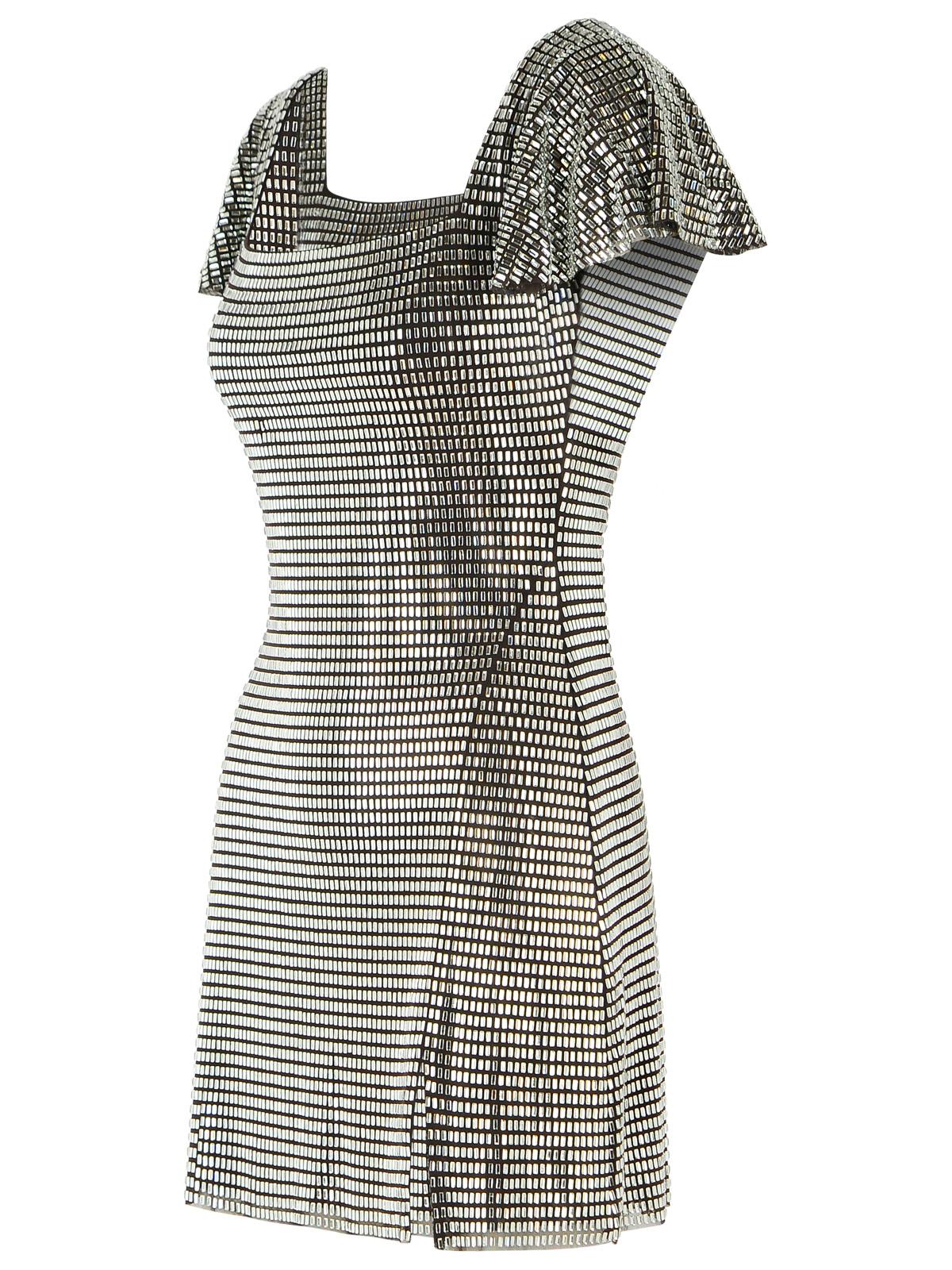 Self Portrait Mini Dress In Grey Polyester Women SELF-PORTRAIT